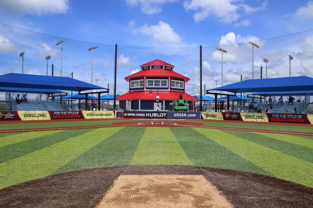 Baseball field and sports complex at USSSA Space Coast Stadium near family-friendly neighborhoods and homes for sale in Viera, FL