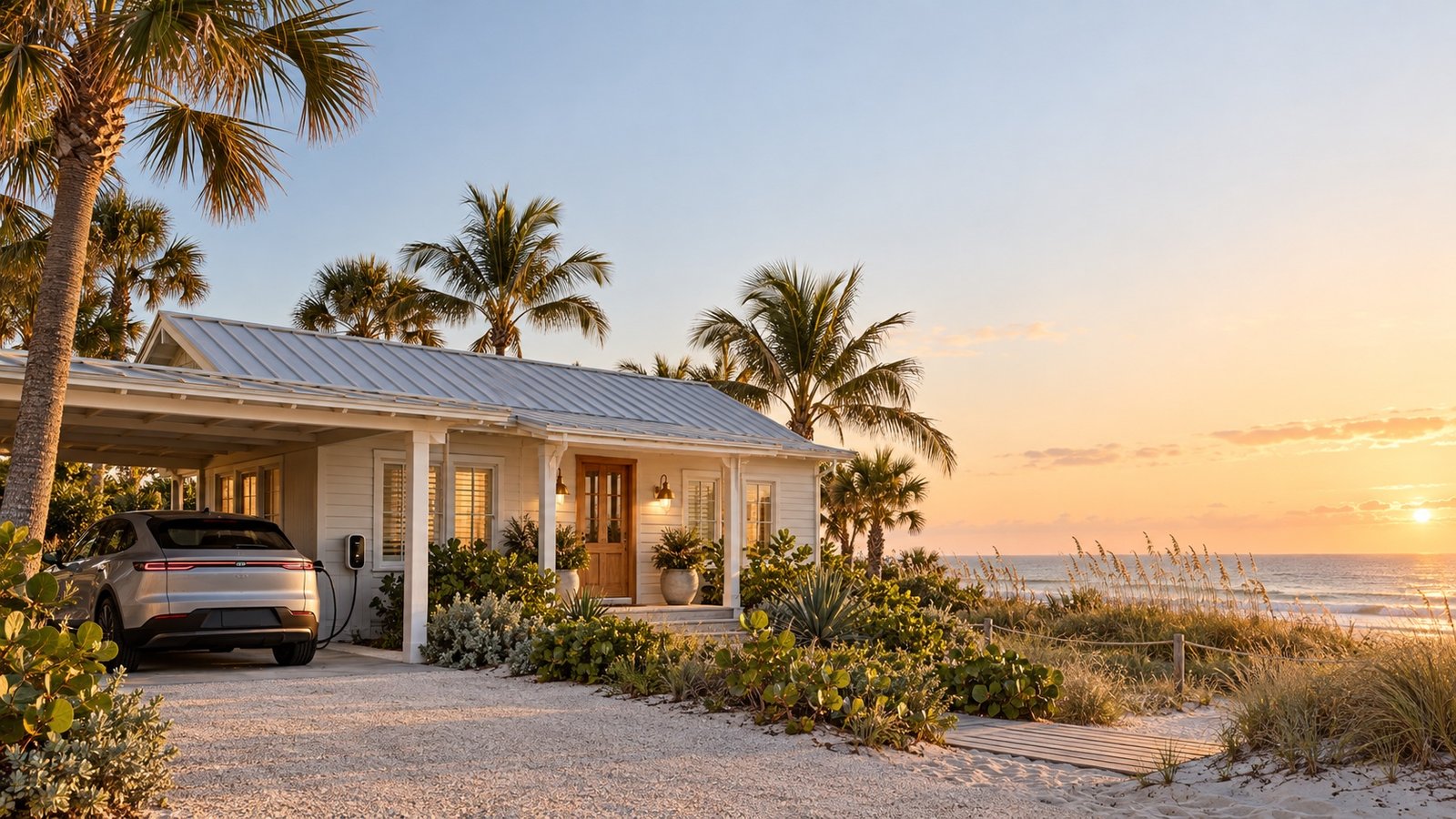 Should Melbourne Beach Relocators Choose an Older Ocean-Side Cottage With a Workable EV-Charging Path or a Larger Inland Home for a Two-Car Electric Household?