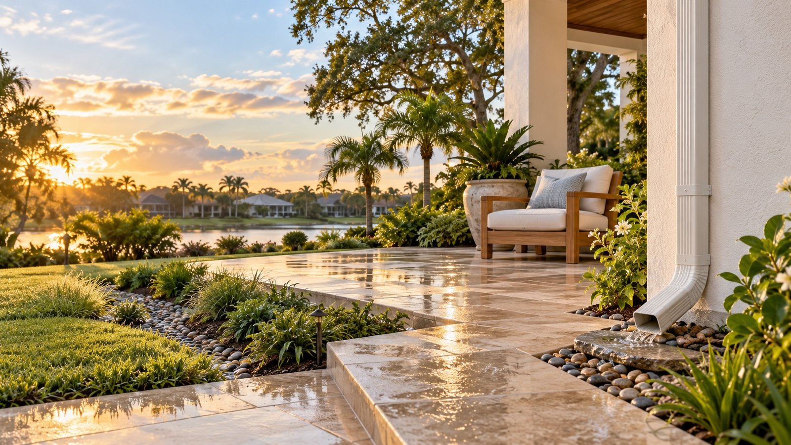 Suntree Villa Buyers: What to Verify When an HOA Roof Downspout Drains Beside Your Patio Wall