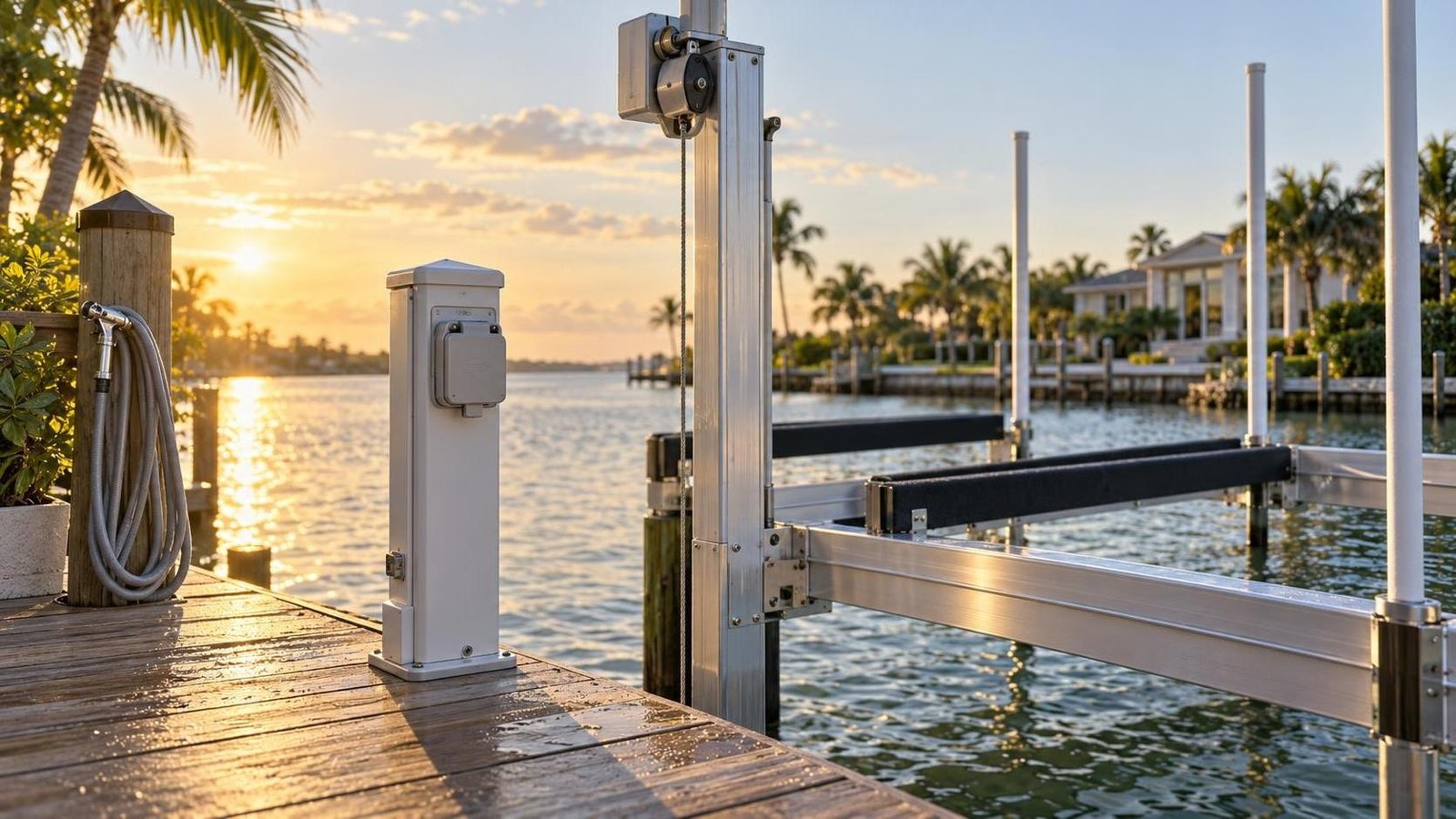 Shore-Power Receptacle Facing the Boat-Lift Cable and Spray Zone: What Should Merritt Island Buyers Verify?